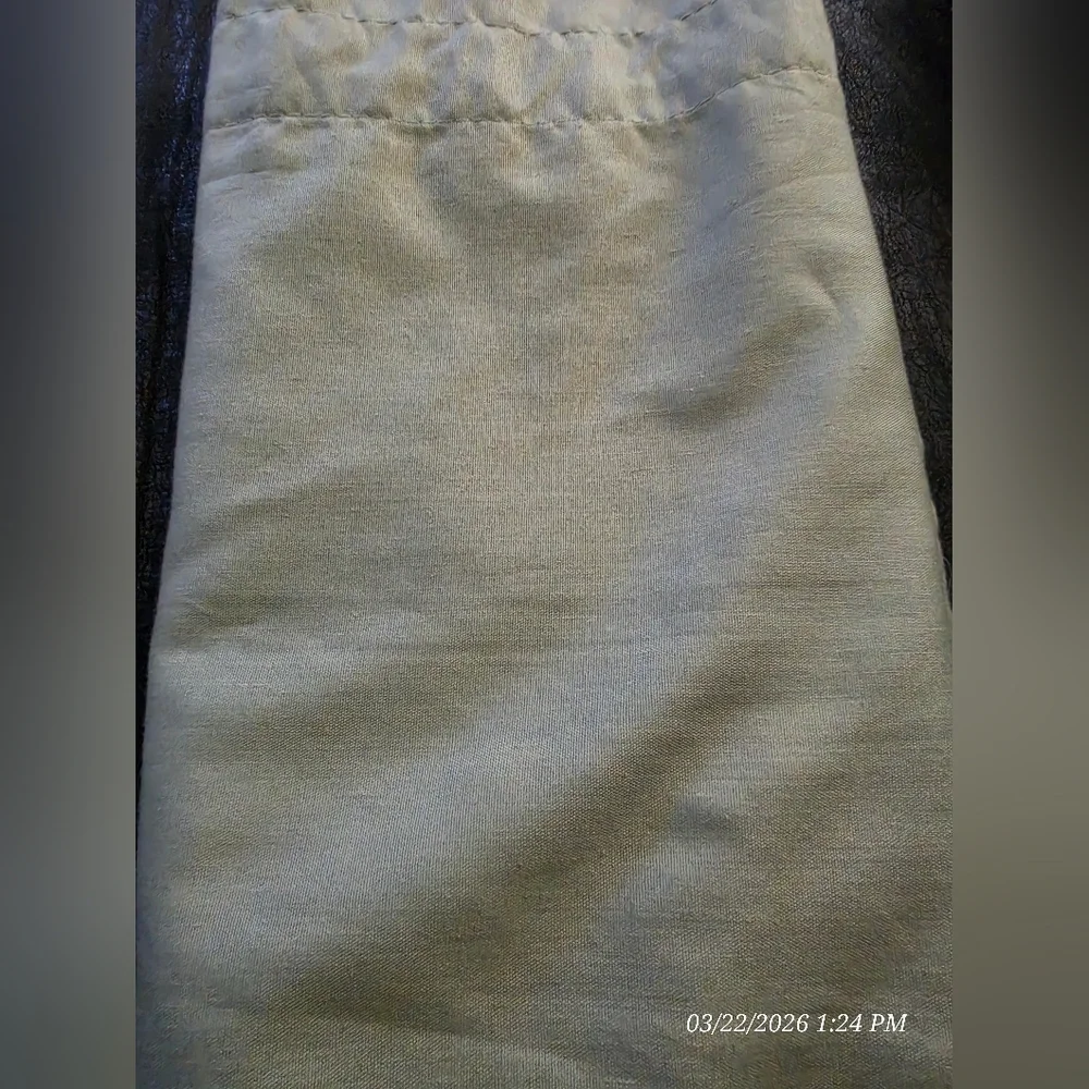2 Ruffled Valance Curtain in Sage Green